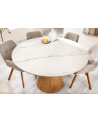 Mesa UNIQUE redonda 120 cm - efecto roble claro