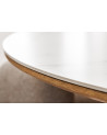 Mesa UNIQUE redonda 120 cm - efecto roble claro