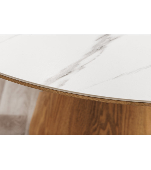 Table de salle à manger UNIQUE 120 cm - bois effet chêne clair