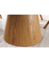Mesa UNIQUE redonda 120 cm - efecto roble claro
