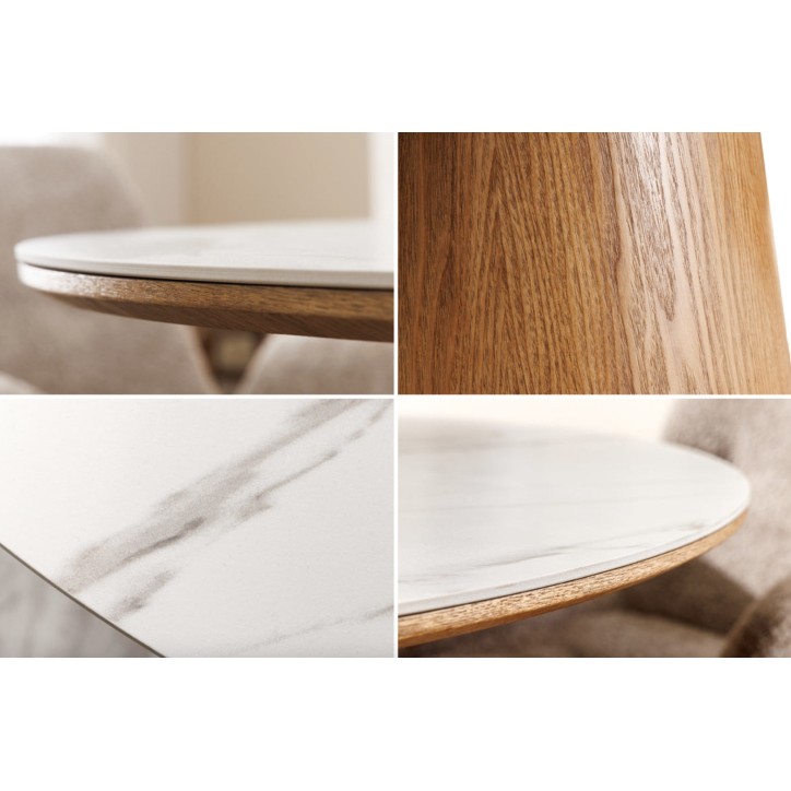 Table de salle à manger UNIQUE 120 cm - bois effet chêne clair