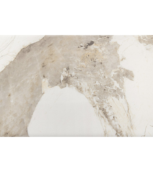 Table UNIQUE ovale 200 cm marbre blanc & chêne clair