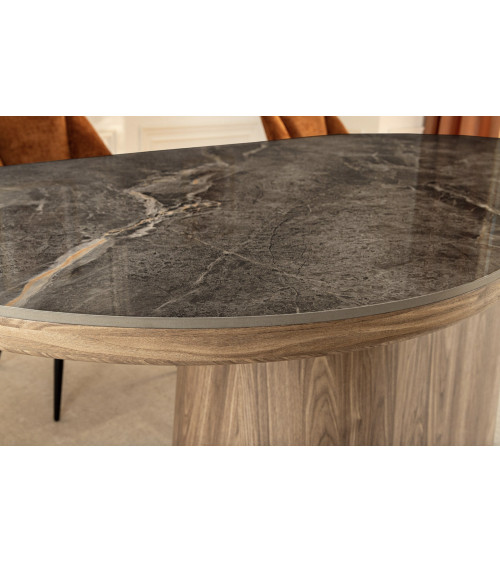 Mesa de comedor UNIQUE ovalada de 200 cm