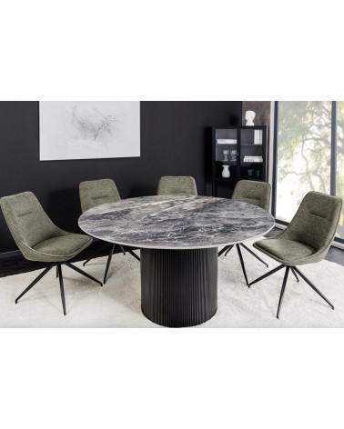 Table de salon UNIQUE 120 cm ronde - noir