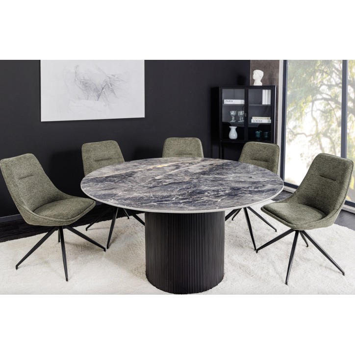 Table de salon UNIQUE 120 cm ronde - noir
