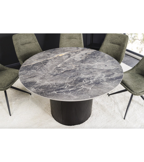 Tavolo da salotto UNIQUE rotondo da 120 cm - nero