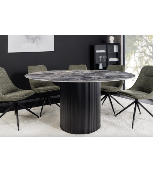 Table de salon UNIQUE 120 cm ronde - noir