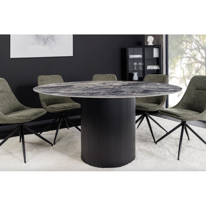 Table de salon UNIQUE 120 cm ronde - noir