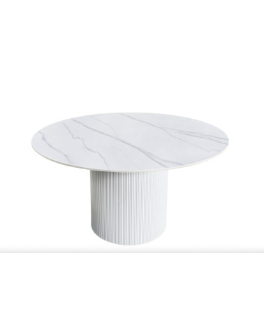 Table de salon UNIQUE ronde 120 cm - blanc