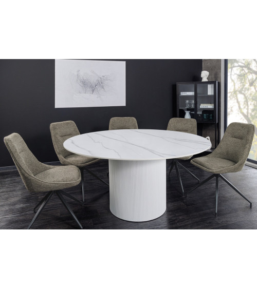 Mesa de centro UNIQUE redonda 120 cm - blanco
