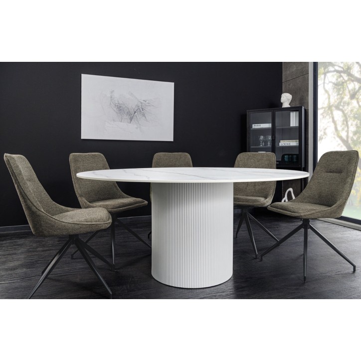 Mesa de centro UNIQUE redonda 120 cm - blanco