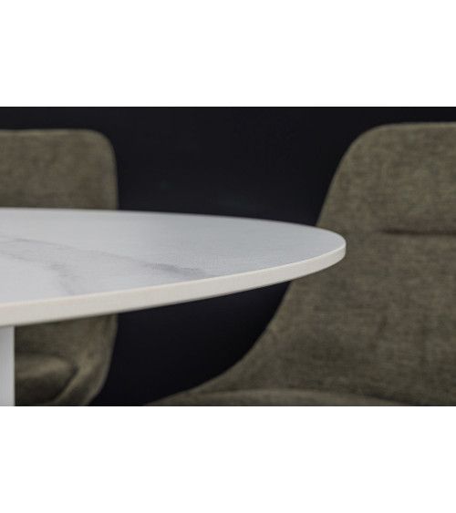 Tavolo da salotto UNIQUE rotondo 120 cm - bianco