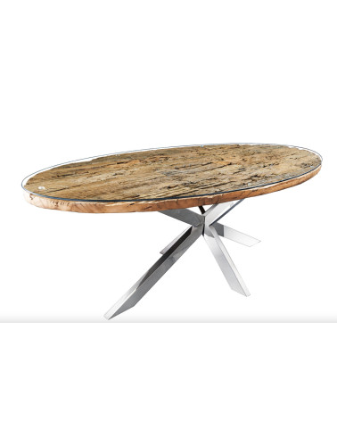 Table de salon BARRACUDA 220 cm ovale
