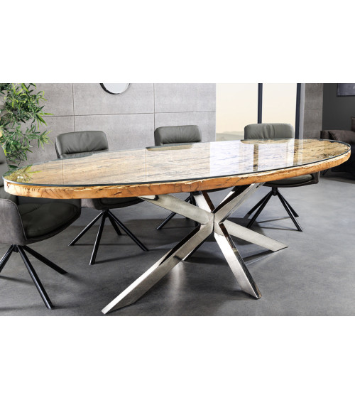 Table de salon BARRACUDA 220 cm ovale