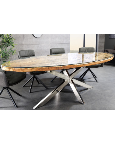 Table de salon BARRACUDA 220 cm ovale