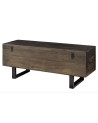 Table basse FACTORY LOFT 115 cm en bois de manguier taupe brun