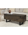 Mesa de centro FACTORY LOFT 115 cm en madera de mango color taupe marrón