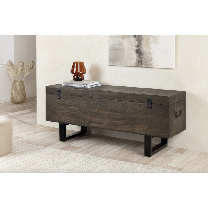 Tavolino FACTORY LOFT 115 cm in legno di mango taupe marrone