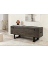 Mesa de centro FACTORY LOFT 115 cm en madera de mango color taupe marrón