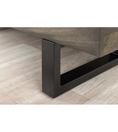 Tavolino FACTORY LOFT 115 cm in legno di mango taupe marrone