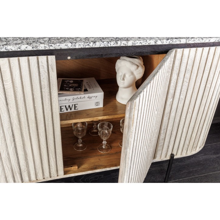 Buffet ADLON 170 cm en bois de manguier brossé