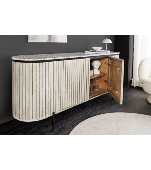Buffet ADLON 170 cm en bois de manguier brossé