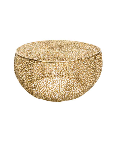 Mesa de centro LEAF 80 cm en metal dorado