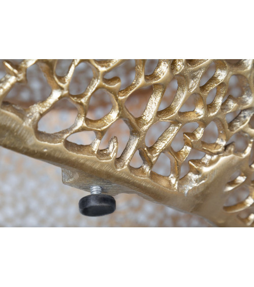 Mesa de centro LEAF 80 cm en metal dorado