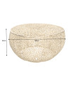 Mesa de centro LEAF 80 cm en metal dorado
