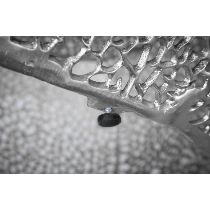 Mesa de centro LEAF 80 cm en metal plateado