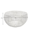 Table basse LEAF 80 cm en métal argenté