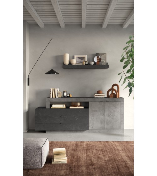 Buffet FREEDOM béton/plomb 200 cm
