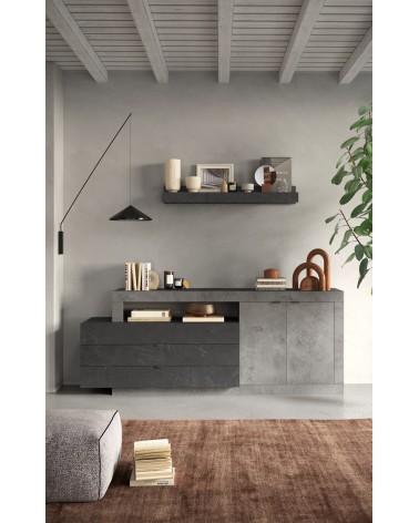 Buffet FREEDOM béton/plomb 200 cm