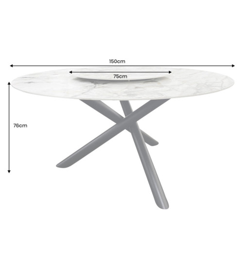 Tavolo da pranzo SPIN Ø150 cm