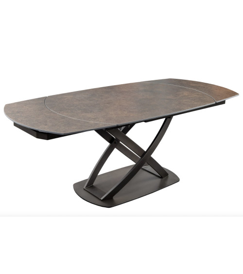 Table INCEPTION 130-190 cm extensible - Finition rouille