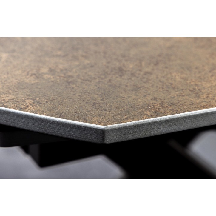 Table INCEPTION 130-190 cm extensible - Finition rouille