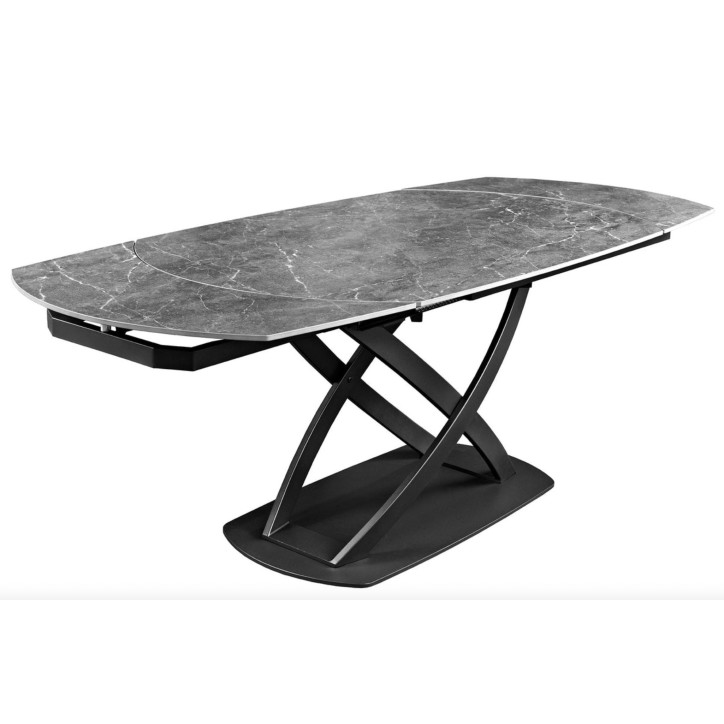 Mesa de salón INCEPTION extensible - Efecto mármol antracita