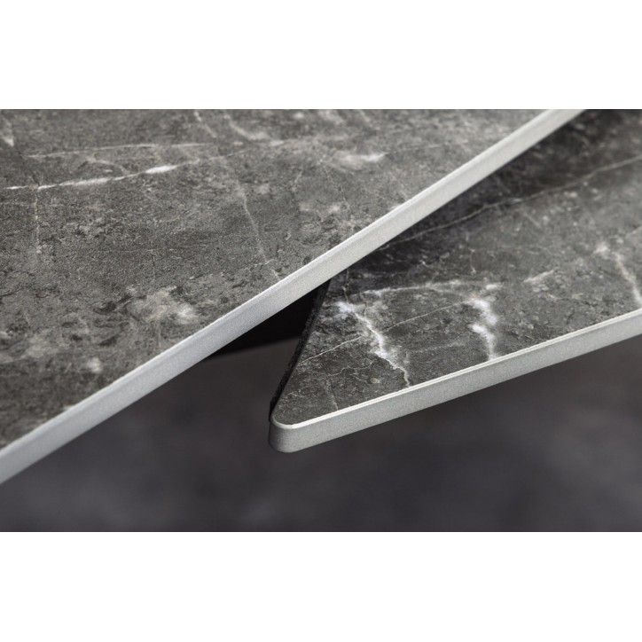 Mesa de salón INCEPTION extensible - Efecto mármol antracita