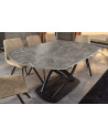 Mesa de salón INCEPTION extensible - Efecto mármol antracita