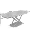 Table de salon INCEPTION extensible - Effet marbre anthracite