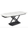 Table de salon INCEPTION extensible 130-190 cm - Effet marbre blanc