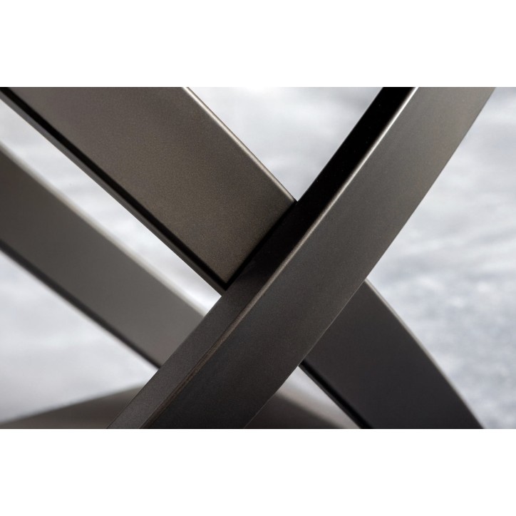 Table de salon INCEPTION extensible 130-190 cm - Effet marbre blanc