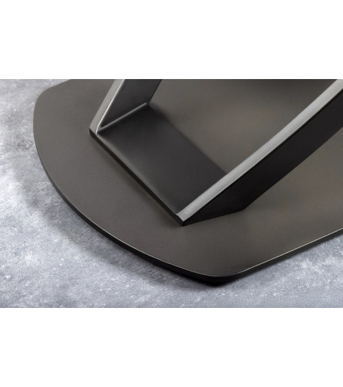 Table de salon INCEPTION extensible 130-190 cm - Effet marbre blanc