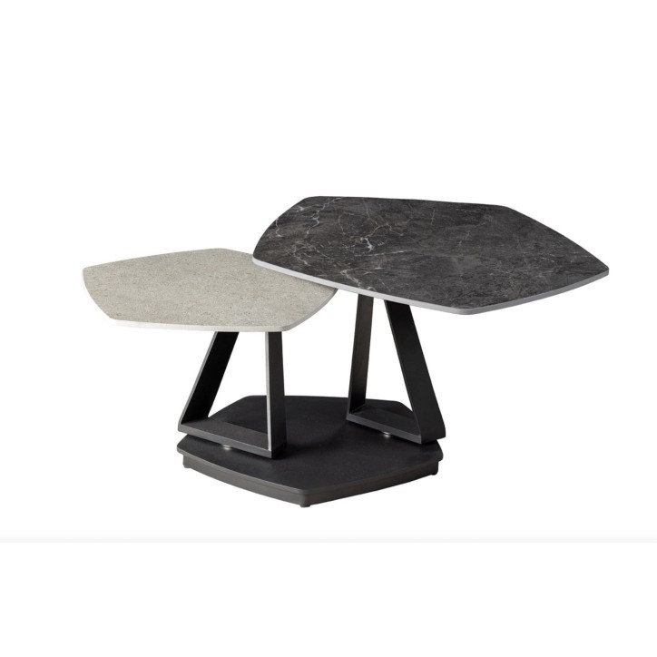 Table basse MOVEMENT 80-130 cm - Antracite, grigio