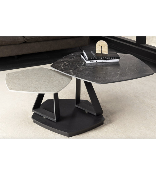 Table basse MOVEMENT 80-130 cm - Antracite, grigio