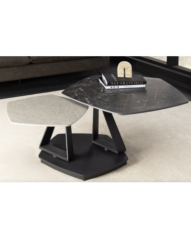 Mesa de centro MOVEMENT 80-130 cm - Antracita, gris