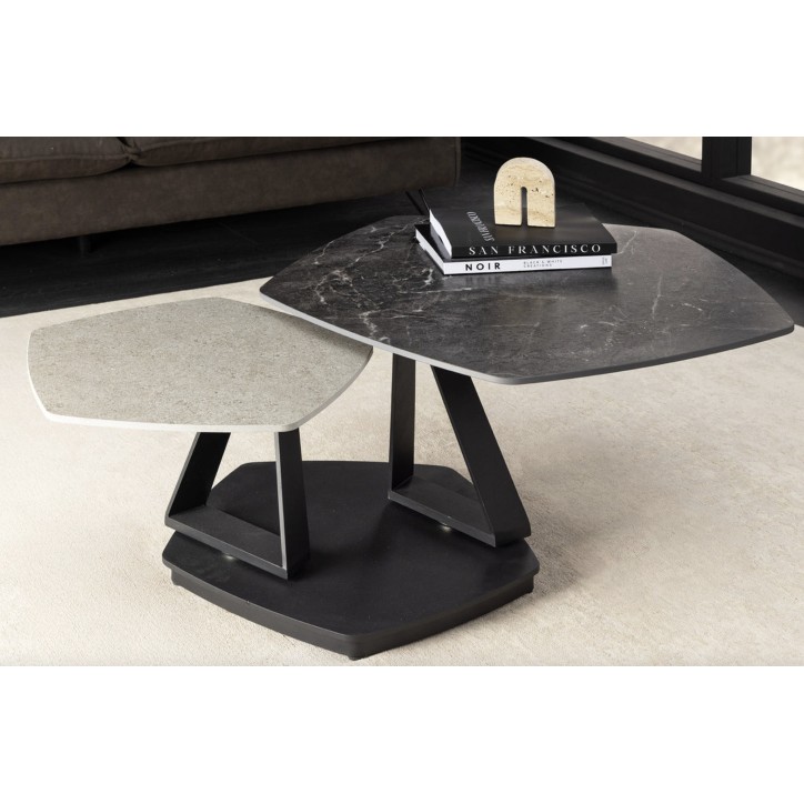 Mesa de centro MOVEMENT 80-130 cm - Antracita, gris