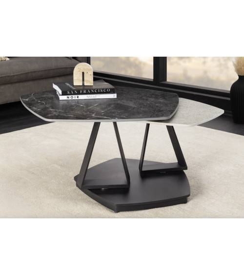 Table basse MOVEMENT 80-130 cm - Antracite, grigio