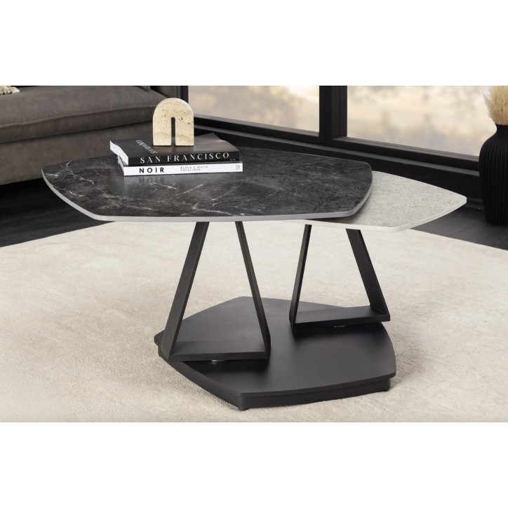 Table basse MOVEMENT 80-130 cm - Anthracite, gris
