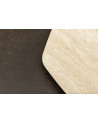 Mesa de centro MOVEMENT 80-130 cm - Travertino natural y óxido